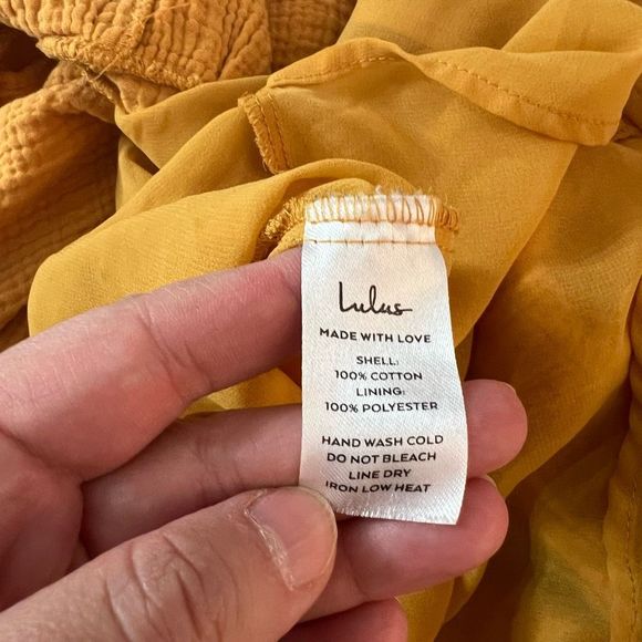 Lulu's Gold Halter Sundress Sleeveless Mini - Picture 8 of 10